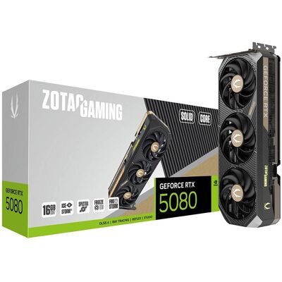 Placa Gráfica Gaming NVIDIA GeForce RTX 5080 "Blackwell" Solid Core 16G GDDR7 DLSS4 - ZOTAC Placa Gráfica Gaming NVIDIA GeForce RTX 5080 "Blackwell" Solid Core 16G GDDR7 DLSS4 - ZOTAC