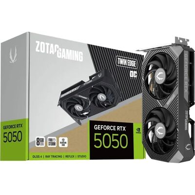 Placa Gráfica Gaming NVIDIA GeForce RTX 5050 "Blackwell" Twin Edge OC 8GB GDDR6 DLSS4 - ZOTAC Placa Gráfica Gaming NVIDIA GeForce RTX 5050 "Blackwell" Twin Edge OC 8GB GDDR6 DLSS4 - ZOTAC
