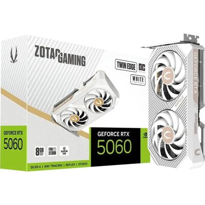 Placa Gráfica Gaming NVIDIA GeForce RTX 5060 "Blackwell" Twin Edge OC White 8GB GDDR7 DLSS4 - ZOTAC Placa Gráfica Gaming NVIDIA GeForce RTX 5060 "Blackwell" Twin Edge OC White 8GB GDDR7 DLSS4 - ZOTAC