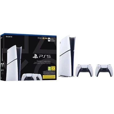 Consola PlayStation 5 Slim + 2 Comandos DualSense 825GB (Edição Digital) - SONY Consola PlayStation 5 Slim + 2 Comandos DualSense 825GB (Edição Digital) - SONY