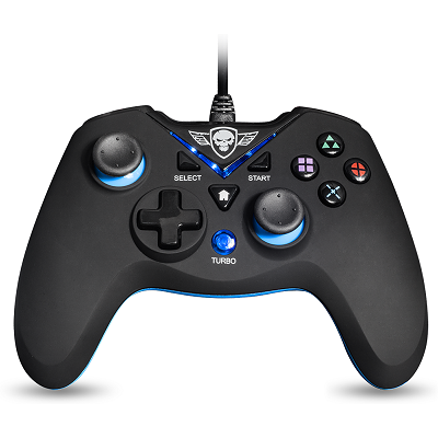 SPIRITOFGAMER Comando XTREM WIRED Gamepad (Azul/Preto) - SPIRIT OF GAMER SPIRITOFGAMER Comando XTREM WIRED Gamepad (Azul/Preto) - SPIRIT OF GAMER