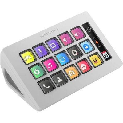 Stream Deck Slim MSD-ONEW (Branco) - MARS-GAMING Stream Deck Slim MSD-ONEW (Branco) - MARS-GAMING