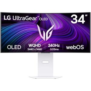 Monitor Curvo 34" 34GX90SA-W Wide Quad HD OLED (Branco) - LG Monitor Curvo 34" 34GX90SA-W Wide Quad HD OLED (Branco) - LG