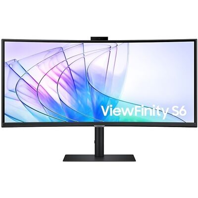 Monitor Curvo ViewFinity S6 LED 34" LS34C652VAUXEN 4K Ultra HD (Preto) - SAMSUNG Monitor Curvo ViewFinity S6 LED 34" LS34C652VAUXEN 4K Ultra HD (Preto) - SAMSUNG