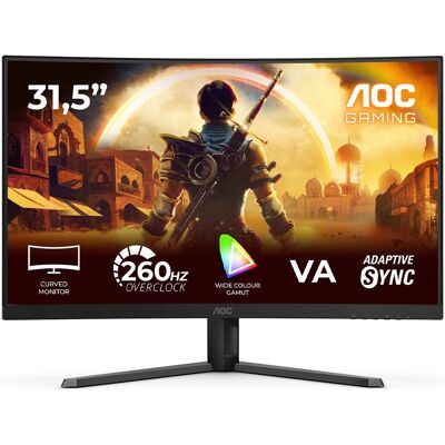 Monitor Curvo LED 31.5" C32G42ZE VA W-LED Full HD (Preto/Vermelho) - AOC Monitor Curvo LED 31.5" C32G42ZE VA W-LED Full HD (Preto/Vermelho) - AOC