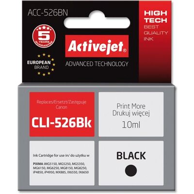 Tinteiro Compatível CLI-526Bk Canon (Preto) - ACTIVEJET Tinteiro Compatível CLI-526Bk Canon (Preto) - ACTIVEJET