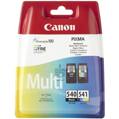 Pack 2x Tinteiros PG-540/CL-541 (Preto/Cores) - CANON Pack 2x Tinteiros PG-540/CL-541 (Preto/Cores) - CANON