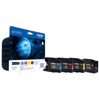 Pack 4x Tinteiros LC1280XLVALBP J6510DW,J6710... (Preto, Azul, Amarelo e Magenta) - Brother Pack 4x Tinteiros LC1280XLVALBP J6510DW,J6710... (Preto, Azul, Amarelo e Magenta) - Brother