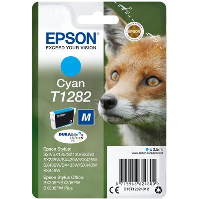 Tinteiro EPSON Cyan Stylus S22/SX42xW/BX305F - C13T12824022 Tinteiro EPSON Cyan Stylus S22/SX42xW/BX305F - C13T12824022