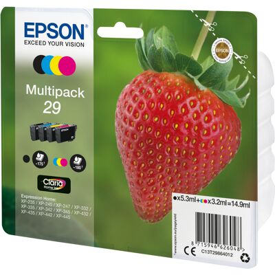 Pack 4x Tinteiros Serie 29 XP-235/332/335/432/435 - EPSON Pack 4x Tinteiros Serie 29 XP-235/332/335/432/435 - EPSON