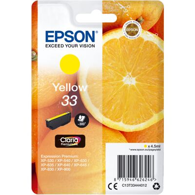 Tinteiro Serie 33 Amarelo XP-530/630/635/830 - EPSON Tinteiro Serie 33 Amarelo XP-530/630/635/830 - EPSON