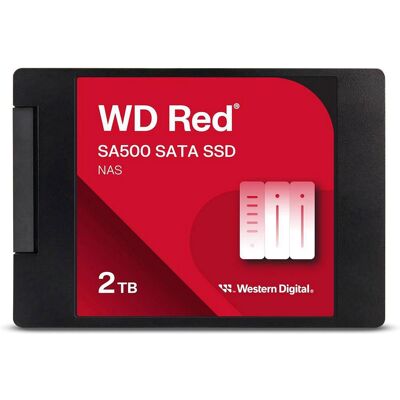 Western Digital Red SA500 2TB SSD - Disco SATA NAS de 2,5 polegadas Western Digital Red SA500 2TB SSD - Disco SATA NAS de 2,5 polegadas