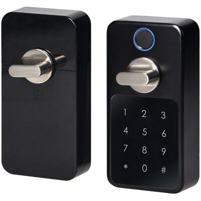 Fechadura Inteligente Bluetooth c/ Código de Acesso e Impressão Digital (Preto) - ORNO Fechadura Inteligente Bluetooth c/ Código de Acesso e Impressão Digital (Preto) - ORNO