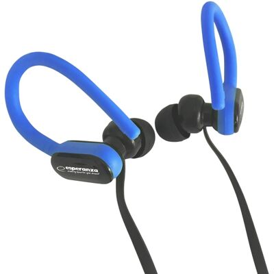 Auriculares Stereo c/ Fios e Microfone (Preto/Azul) - ESPERANZA Auriculares Stereo c/ Fios e Microfone (Preto/Azul) - ESPERANZA