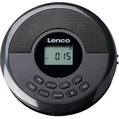 Leitor de CD/MP3 Portátil CD-340BK c/ Bluetooth e Auriculares (Preto) - LENCO Leitor de CD/MP3 Portátil CD-340BK c/ Bluetooth e Auriculares (Preto) - LENCO