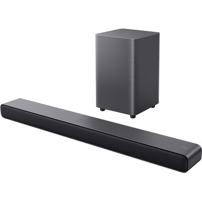 SoundBar S55H 2.1 Canais 110W + Subwoofer (Titânio) - TCL SoundBar S55H 2.1 Canais 110W + Subwoofer (Titânio) - TCL
