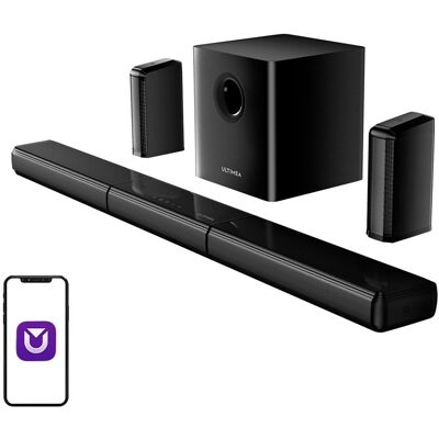 SoundBar + Subwoofer Apollo S70 Ultra 7.1 Canais (Preto) - ULTIMEA SoundBar + Subwoofer Apollo S70 Ultra 7.1 Canais (Preto) - ULTIMEA