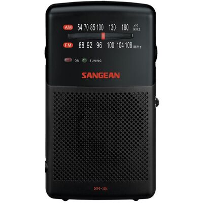 Rádio de Bolso FM/AM SR-35 (Preto) - SANGEAN Rádio de Bolso FM/AM SR-35 (Preto) - SANGEAN