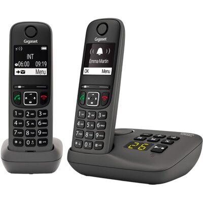 Siemens Telefone Digital s/ Fios AE690A Duo (Antracite) - GIGASET Siemens Telefone Digital s/ Fios AE690A Duo (Antracite) - GIGASET