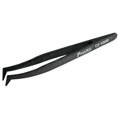 Pinça Pontas Curvas em Carbono (115mm) - Proskit Pinça Pontas Curvas em Carbono (115mm) - Proskit