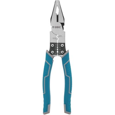 Alicate Universal Profissional 215mm c/ Função de Descarnador e Cravar Terminais - GSC Alicate Universal Profissional 215mm c/ Função de Descarnador e Cravar Terminais - GSC