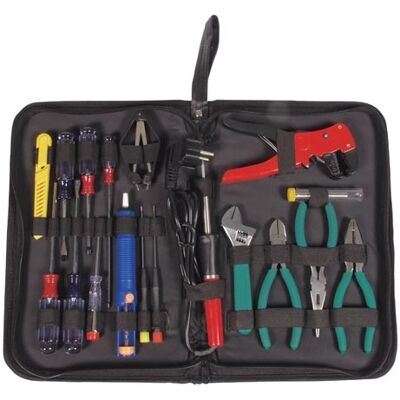 Kit de ferramentas Velleman - 18 peças, não magnético, com estojo - Conjunto de ferramentas Kit de ferramentas Velleman - 18 peças, não magnético, com estojo - Conjunto de ferramentas