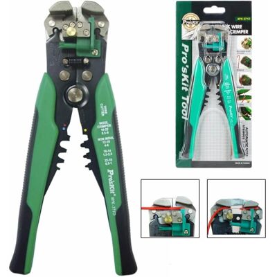 Alicate Corte, Descarnador e Cravar Terminais (210mm) - Proskit Alicate Corte, Descarnador e Cravar Terminais (210mm) - Proskit
