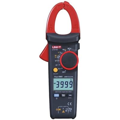 Amplímetro amperimétrico Uni-T UT213C - True RMS, 400A AC/DC, 600V, Resistência, Auto-Ranging Amplímetro amperimétrico Uni-T UT213C - True RMS, 400A AC/DC, 600V, Resistência, Auto-Ranging