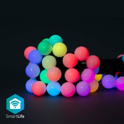Serie 48 LED´s RGB Natal 220V c/ Efeitos SmartLife Wi-Fi (10,8 mts) - NEDIS Serie 48 LED´s RGB Natal 220V c/ Efeitos SmartLife Wi-Fi (10,8 mts) - NEDIS