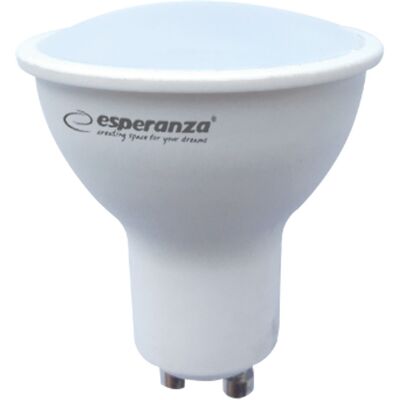 Lâmpada LED GU10 6W Branco Q. 3000K 580Lm - ESPERANZA Lâmpada LED GU10 6W Branco Q. 3000K 580Lm - ESPERANZA