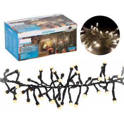 Serie 100 LEDs Natal Branco Quente 3000K IP20 Interior (9,5 mts) - GRUNDIG Serie 100 LEDs Natal Branco Quente 3000K IP20 Interior (9,5 mts) - GRUNDIG