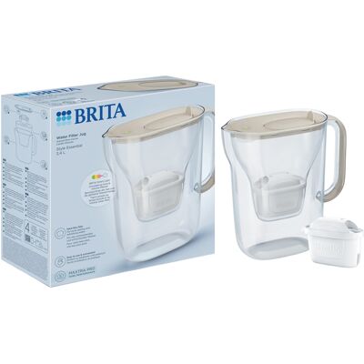 Jarro de Filtro Água Style Essential 2,4L c/ 1 Filtro Maxtra Pro (Areia) - BRITA Jarro de Filtro Água Style Essential 2,4L c/ 1 Filtro Maxtra Pro (Areia) - BRITA