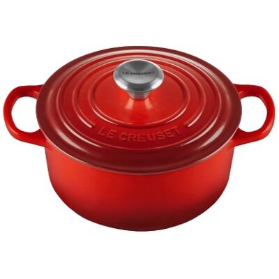 Caçarola Cocotte Signature Redonda de Ferro 1.8L 18cm (Cereja) - LE CREUSET Caçarola Cocotte Signature Redonda de Ferro 1.8L 18cm (Cereja) - LE CREUSET
