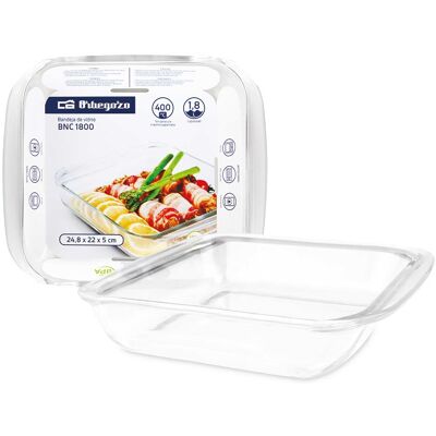 Bandeja de Vidro Quadrado 1,8L - ORBEGOZO Bandeja de Vidro Quadrado 1,8L - ORBEGOZO
