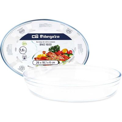 Bandeja de Vidro Oval 1,6L - ORBEGOZO Bandeja de Vidro Oval 1,6L - ORBEGOZO