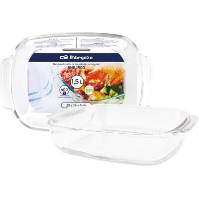Bandeja de Vidro Rectangular 1,5L - ORBEGOZO Bandeja de Vidro Rectangular 1,5L - ORBEGOZO