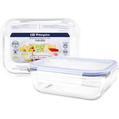 Recipiente Rentagular de Vidro 650ml - ORBEGOZO Recipiente Rentagular de Vidro 650ml - ORBEGOZO