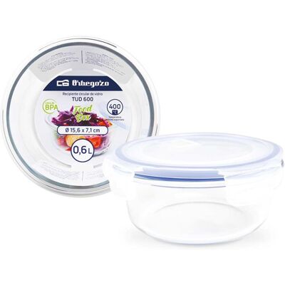 Recipiente Redondo de Vidro (600ml) - ORBEGOZO Recipiente Redondo de Vidro (600ml) - ORBEGOZO
