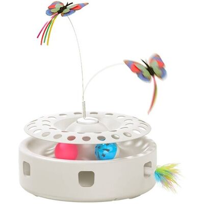 Brinquedo Interativo "3-EM-1" RWJTY823-02 p/ Gatos (Branco) - ROJECO Brinquedo Interativo "3-EM-1" RWJTY823-02 p/ Gatos (Branco) - ROJECO