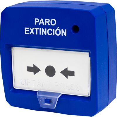DMTech Botão de Alarme de Incêndio Rearmável c/ LED (Azul) DMTech Botão de Alarme de Incêndio Rearmável c/ LED (Azul)