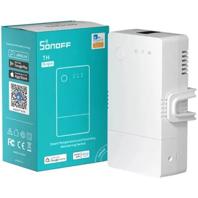 Módulo Inteligente de Temperatura e Humidade Wi-Fi 100~240VAC 20A - Sonoff THR320 Módulo Inteligente de Temperatura e Humidade Wi-Fi 100~240VAC 20A - Sonoff THR320