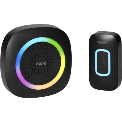 ORNO Campainha s/ Fios c/ 60 Sons LED RGB (Preto) - VIRONE ORNO Campainha s/ Fios c/ 60 Sons LED RGB (Preto) - VIRONE