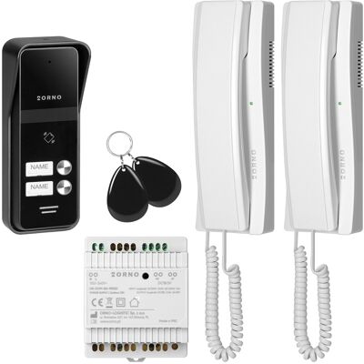 Kit Audio Porteiro Bifamiliar Enir Multi c/ Leitor RFID (2 Habitações) - ORNO Kit Audio Porteiro Bifamiliar Enir Multi c/ Leitor RFID (2 Habitações) - ORNO
