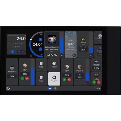 Ecrã Touch 10.1" p/ Controlo c/ Relé 1500W + Wi-Fi 6/BT 5.4 (Preto) - Shelly Wall Display XL Ecrã Touch 10.1" p/ Controlo c/ Relé 1500W + Wi-Fi 6/BT 5.4 (Preto) - Shelly Wall Display XL