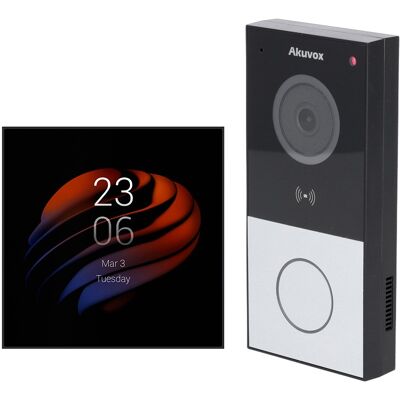 Video Porteiro IP/WiFi c/ Monitor Adicional Android 4" - AKUVOX Video Porteiro IP/WiFi c/ Monitor Adicional Android 4" - AKUVOX