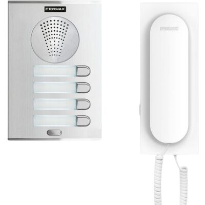 Kit Audio Porteiro City 4+N 4/L (Branco/Cinzento) - FERMAX Kit Audio Porteiro City 4+N 4/L (Branco/Cinzento) - FERMAX