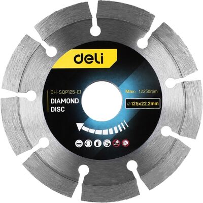 Disco de diamante Deli Tools EDH-SQP125-E1 - Ferramenta de corte Disco de diamante Deli Tools EDH-SQP125-E1 - Ferramenta de corte