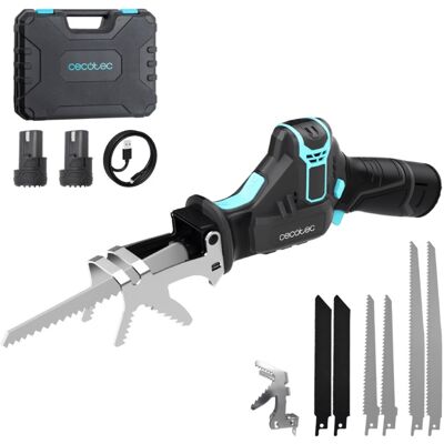 Serra de Sabre s/ Fios LongFlex 1200 Home&Garden c/ 2x Baterias 12V (Preto/Azul) - CECOTEC Serra de Sabre s/ Fios LongFlex 1200 Home&Garden c/ 2x Baterias 12V (Preto/Azul) - CECOTEC