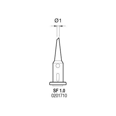 Ponta para ferro de soldar a gás JBC SF1.0 - Durável, substituição 1mm Ponta para ferro de soldar a gás JBC SF1.0 - Durável, substituição 1mm