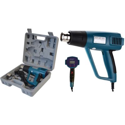 Pistola de Calor 1500W c/ Display Indicador Temperatura (Mala Transporte Incluída) Pistola de Calor 1500W c/ Display Indicador Temperatura (Mala Transporte Incluída)
